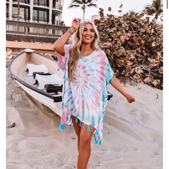 Surf Gypsy Tops - SOAKIN' UP THE SUN TIE DYE TUNIC IN PINK